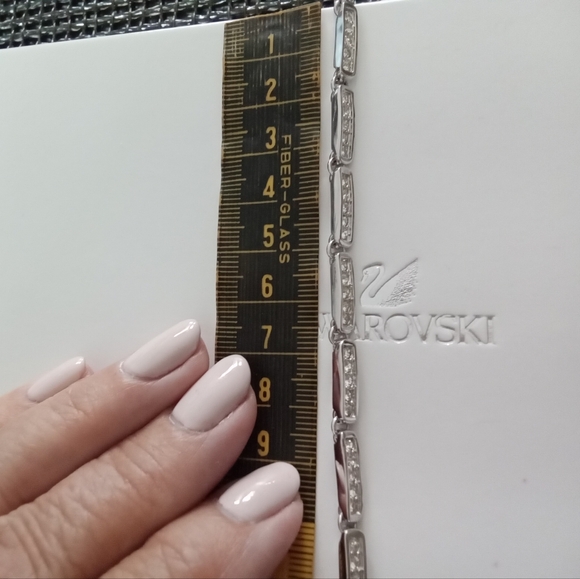 Swarovski Crystal Rhodium Bracelet S/M - Picture 6 of 7